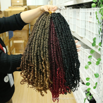 Julianna Hair Pre Passion Twist Braids 18" 22 Inch Soft Prelooped Pre Twisted Passion Twist Crochet Braiding Hair